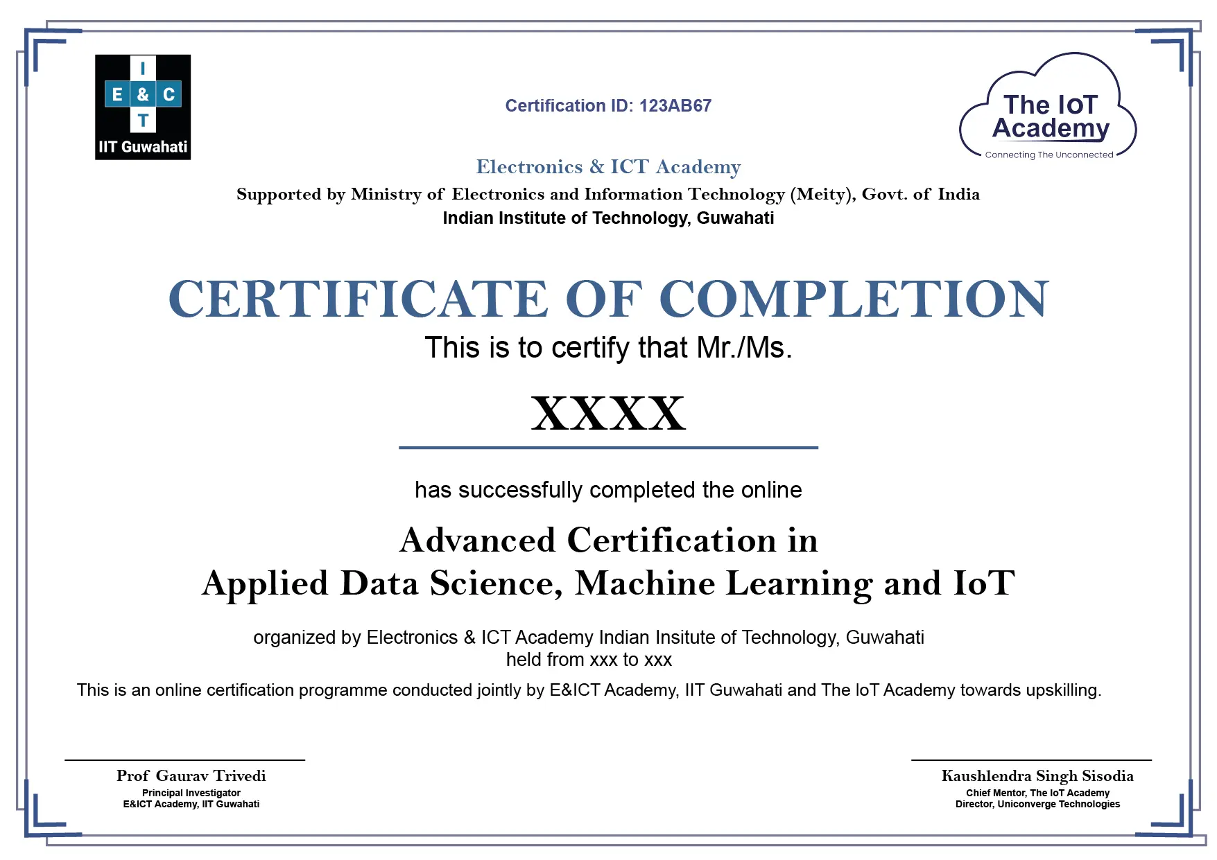 Sample Certificate